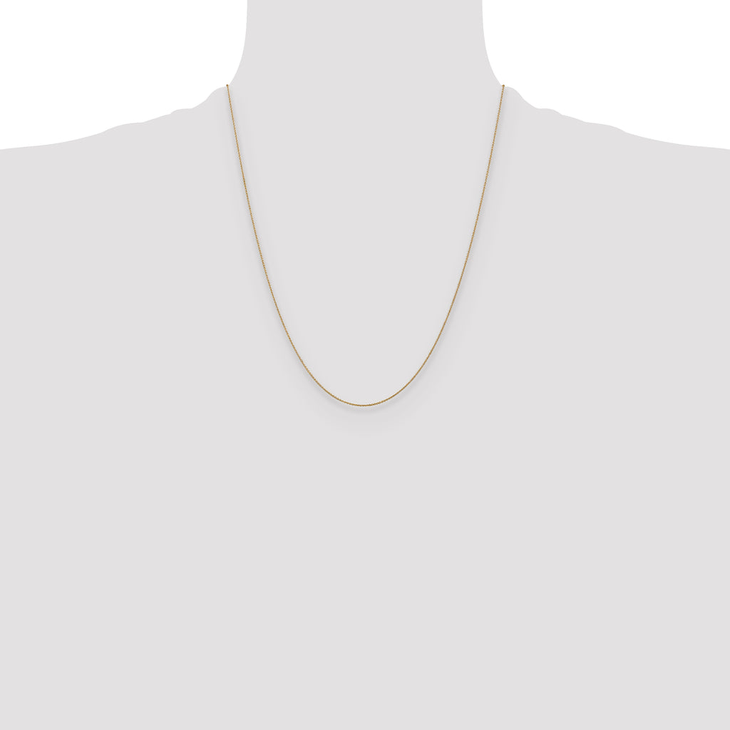 14K .8mm Round Cable Chain