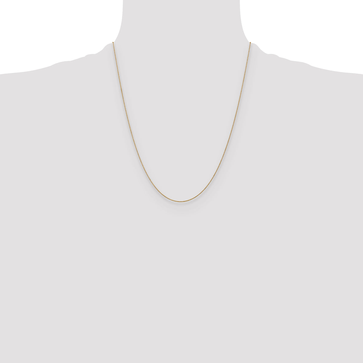 14K .8mm Round Cable Chain