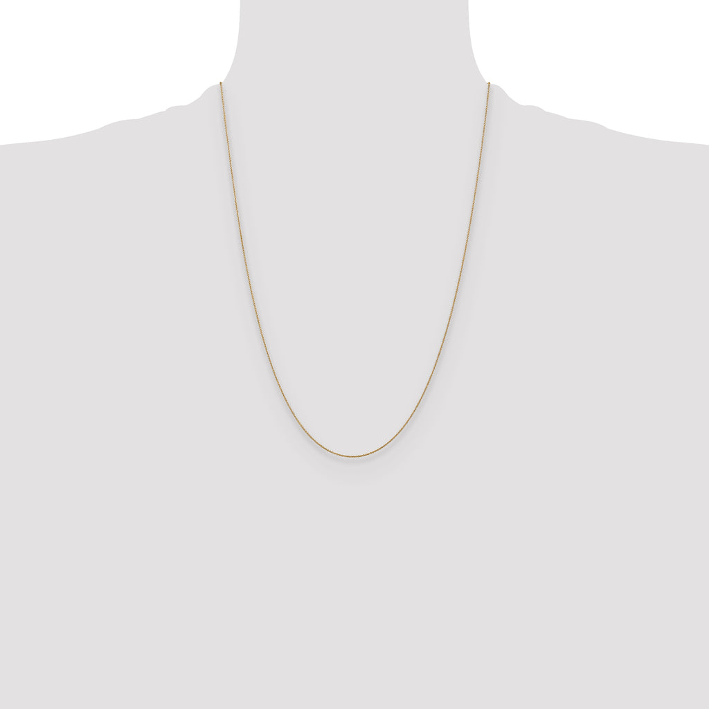 14K .8mm Round Cable Chain