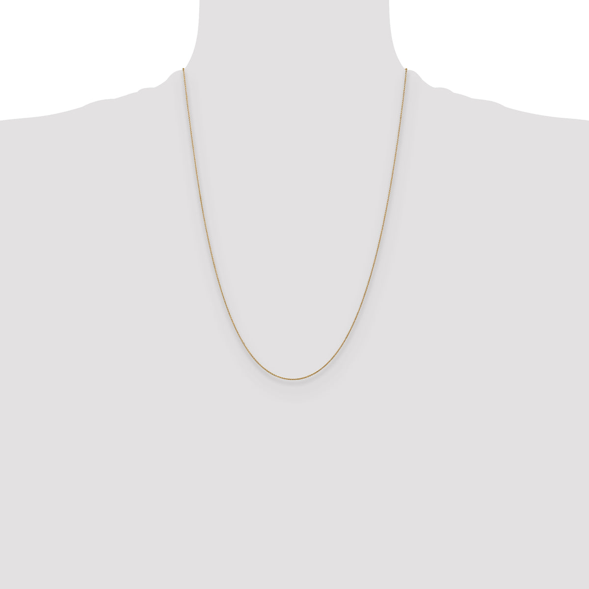 14K .8mm Round Cable Chain