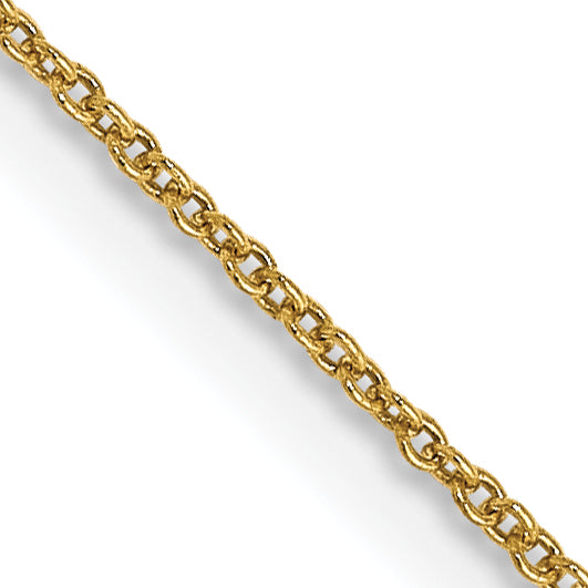0.8mm 14K Yellow Gold Round Cable Chain - Sophia Jewelers
