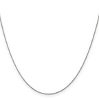 0.8mm 14K White Gold Round Cable Chain - Sophia Jewelers