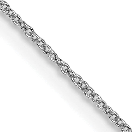 0.8mm 14K White Gold Round Cable Chain - Sophia Jewelers
