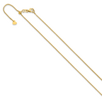 0.9mm 14K Yellow Gold Box Chain - Sophia Jewelers