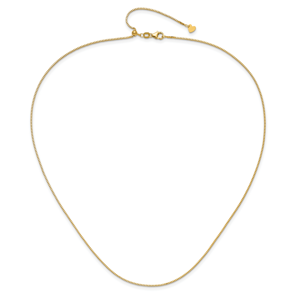 0.9mm 14K Yellow Gold Box Chain - Sophia Jewelers