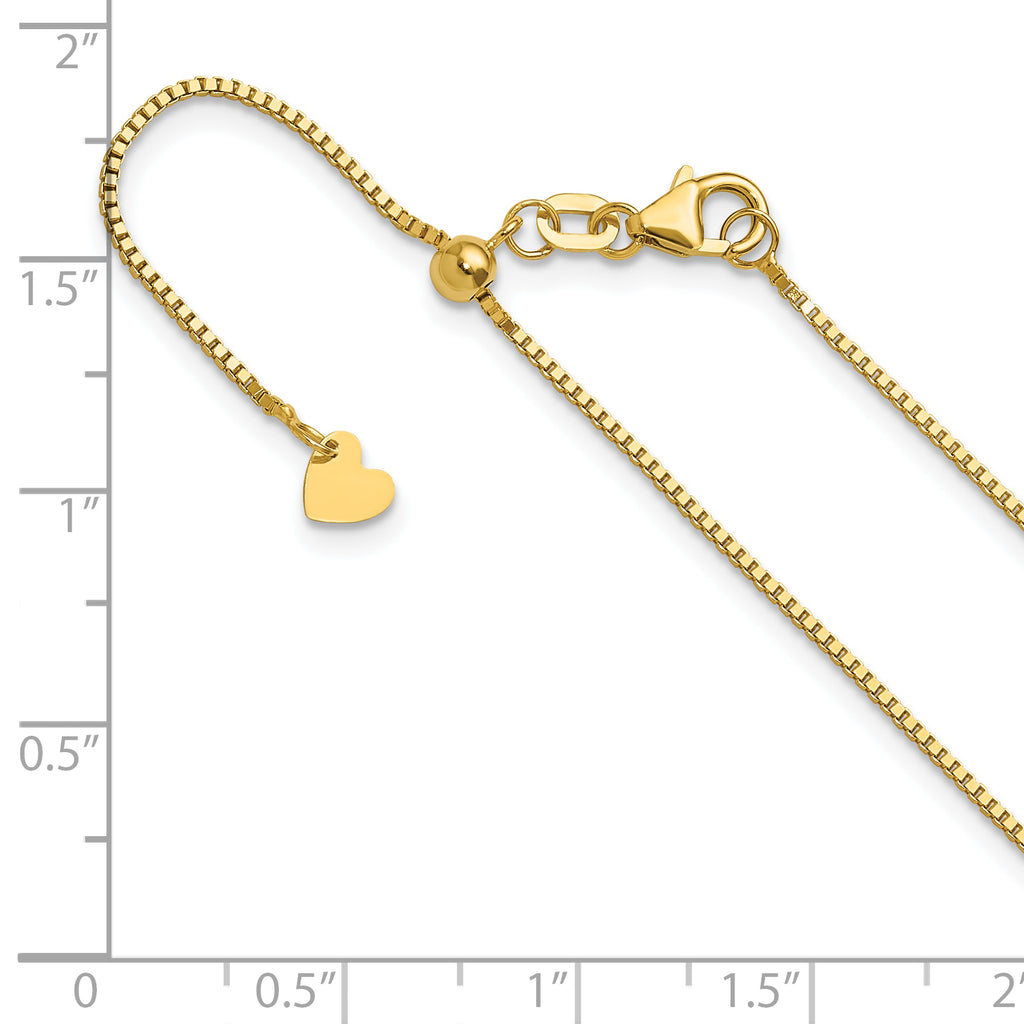 0.9mm 14K Yellow Gold Box Chain - Sophia Jewelers
