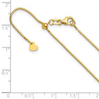 0.9mm 14K Yellow Gold Box Chain - Sophia Jewelers