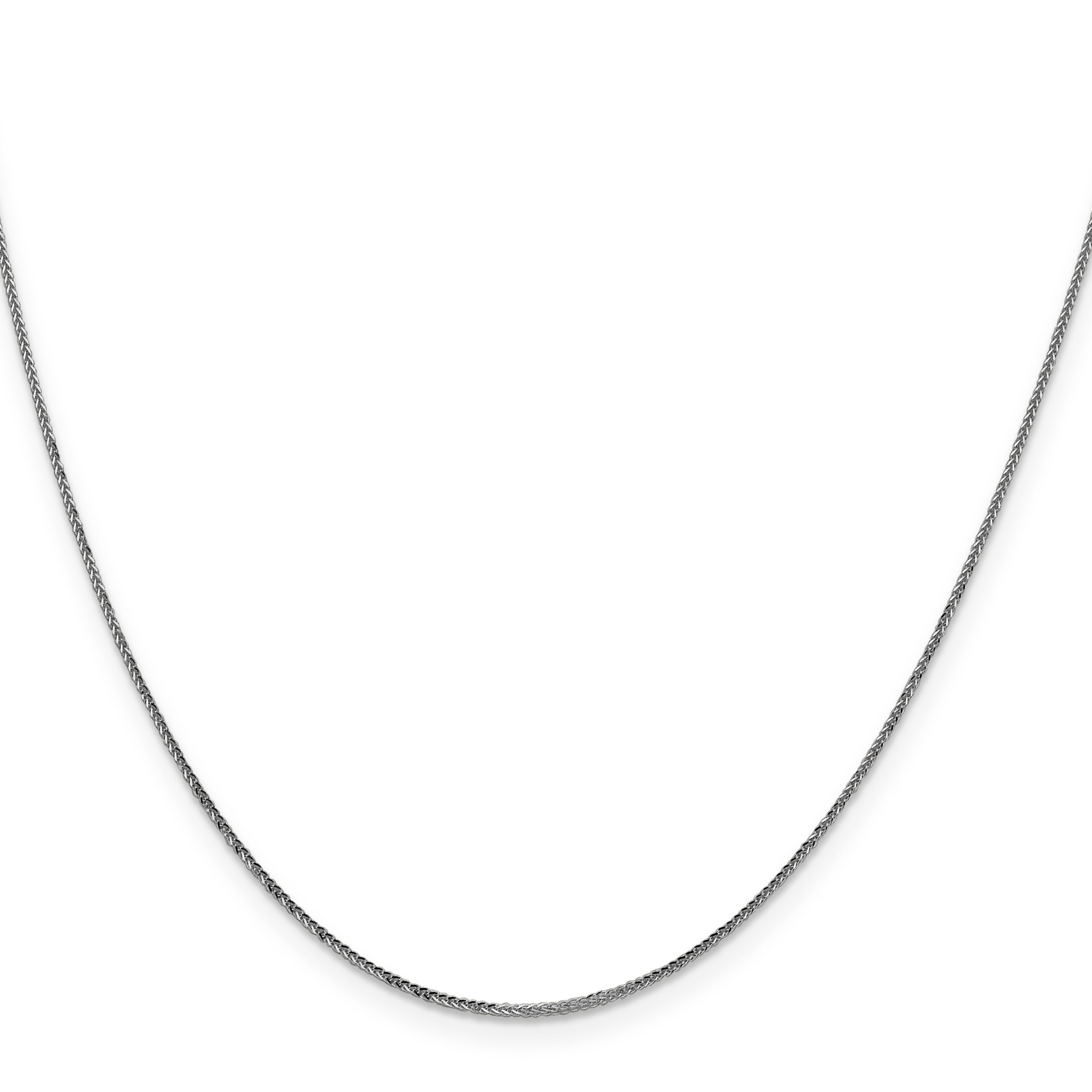 0.8mm 14K White Gold Wheat Chain Secondary image