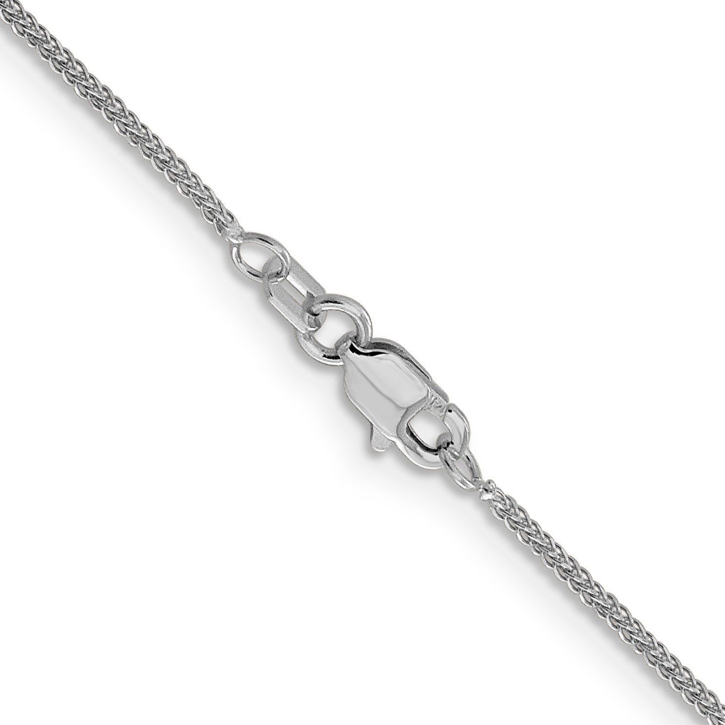 0.8mm 14K White Gold Wheat Chain - Sophia Jewelers