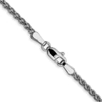 2.1mm 14K White Gold Spiga Wheat Chain - Sophia Jewelers