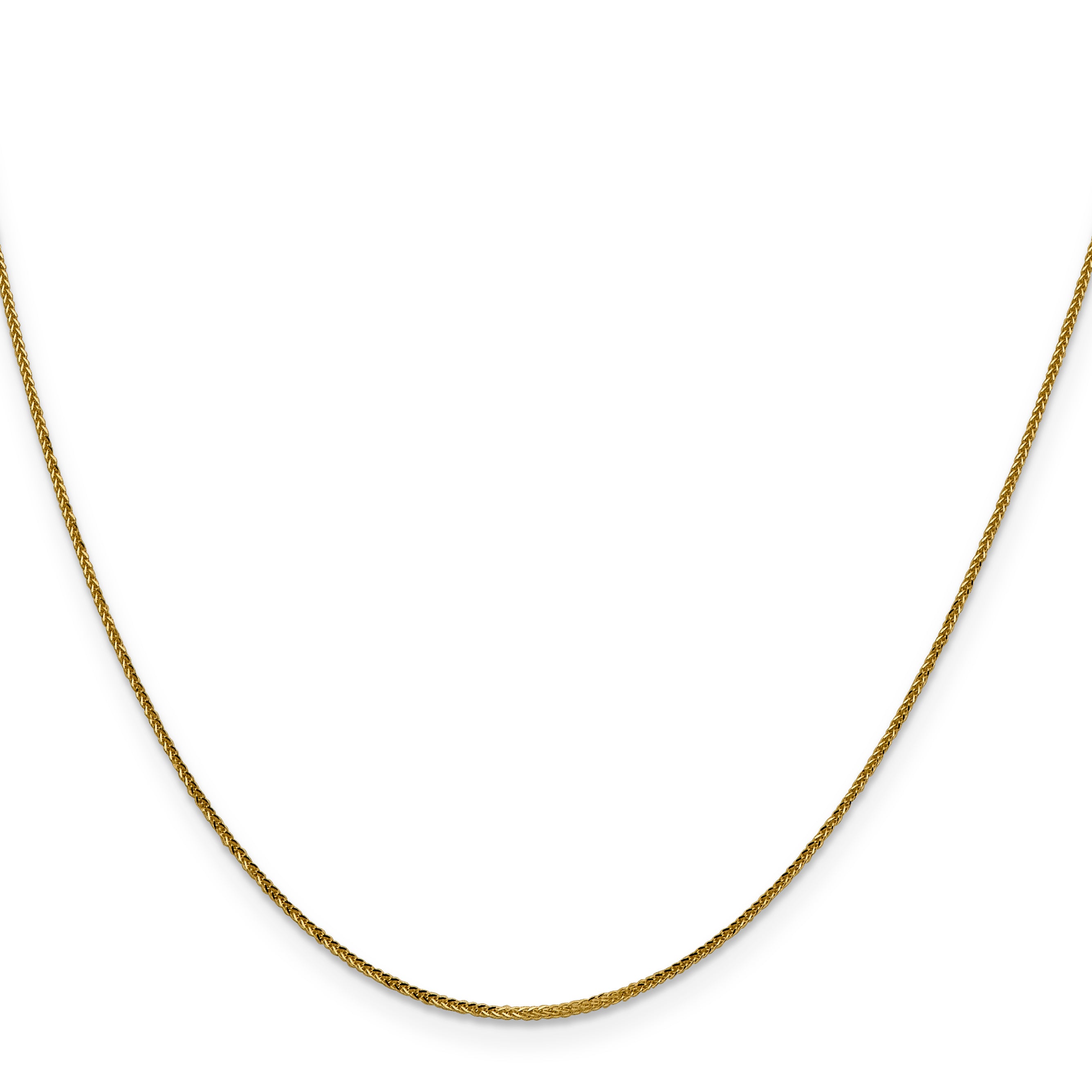 0.8mm 14K Yellow Gold Wheat Chain - Sophia Jewelers