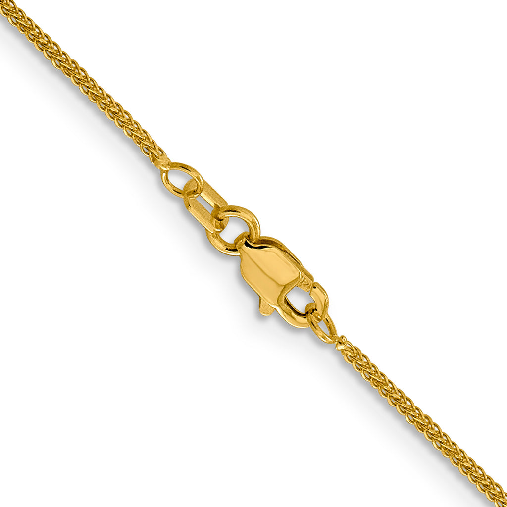 0.8mm 14K Yellow Gold Wheat Chain - Sophia Jewelers