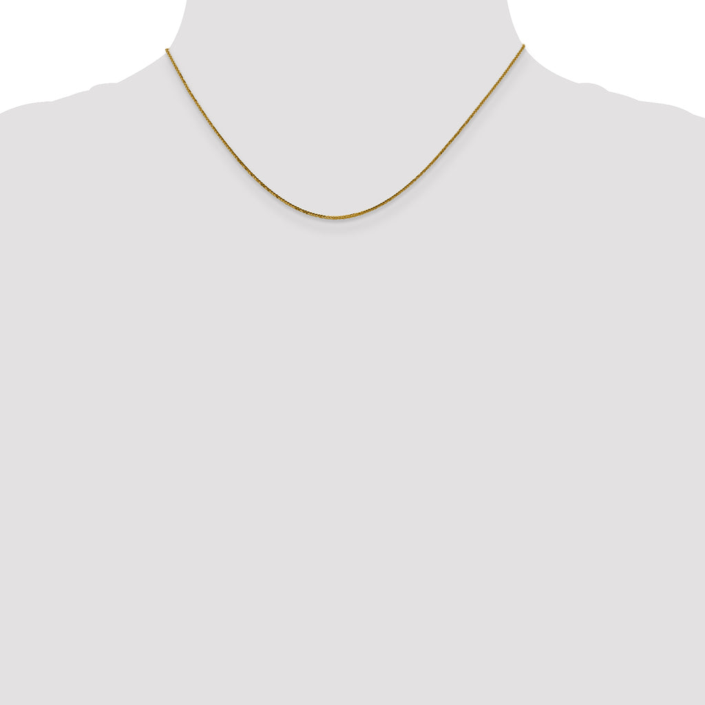 0.8mm 14K Yellow Gold Wheat Chain - Sophia Jewelers