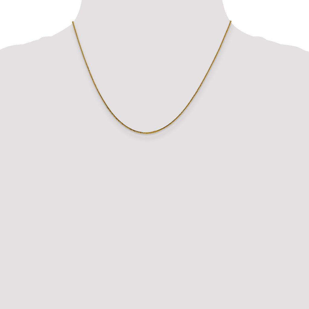 14K .8mm D/C Quadra Wheat Chain