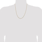 14K .8mm D/C Quadra Wheat Chain