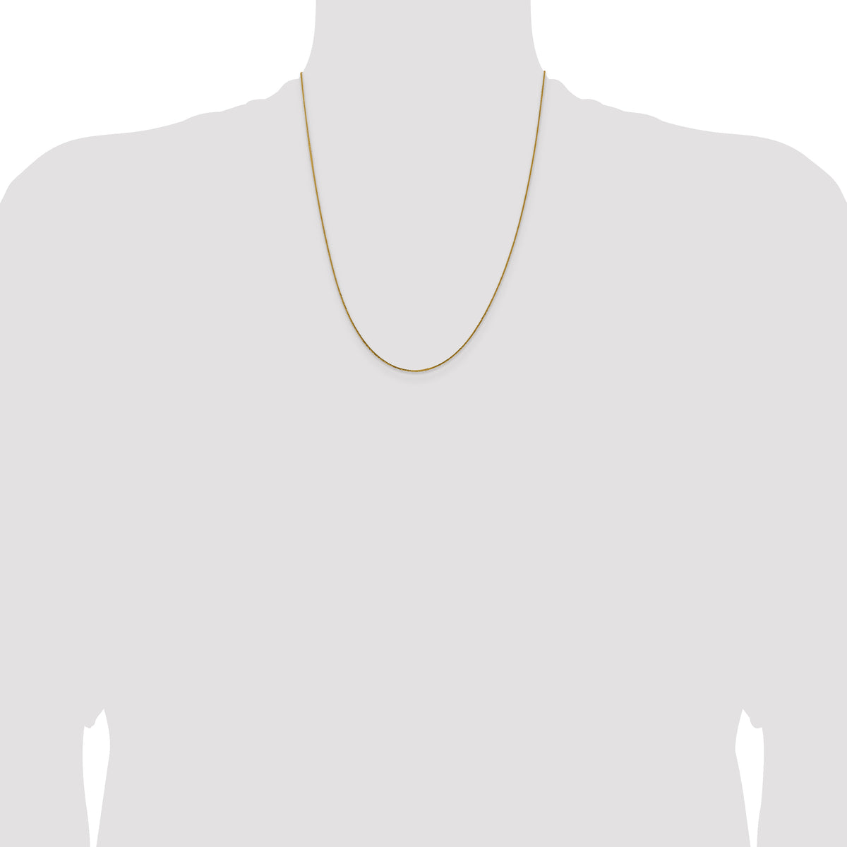 14K .8mm D/C Quadra Wheat Chain