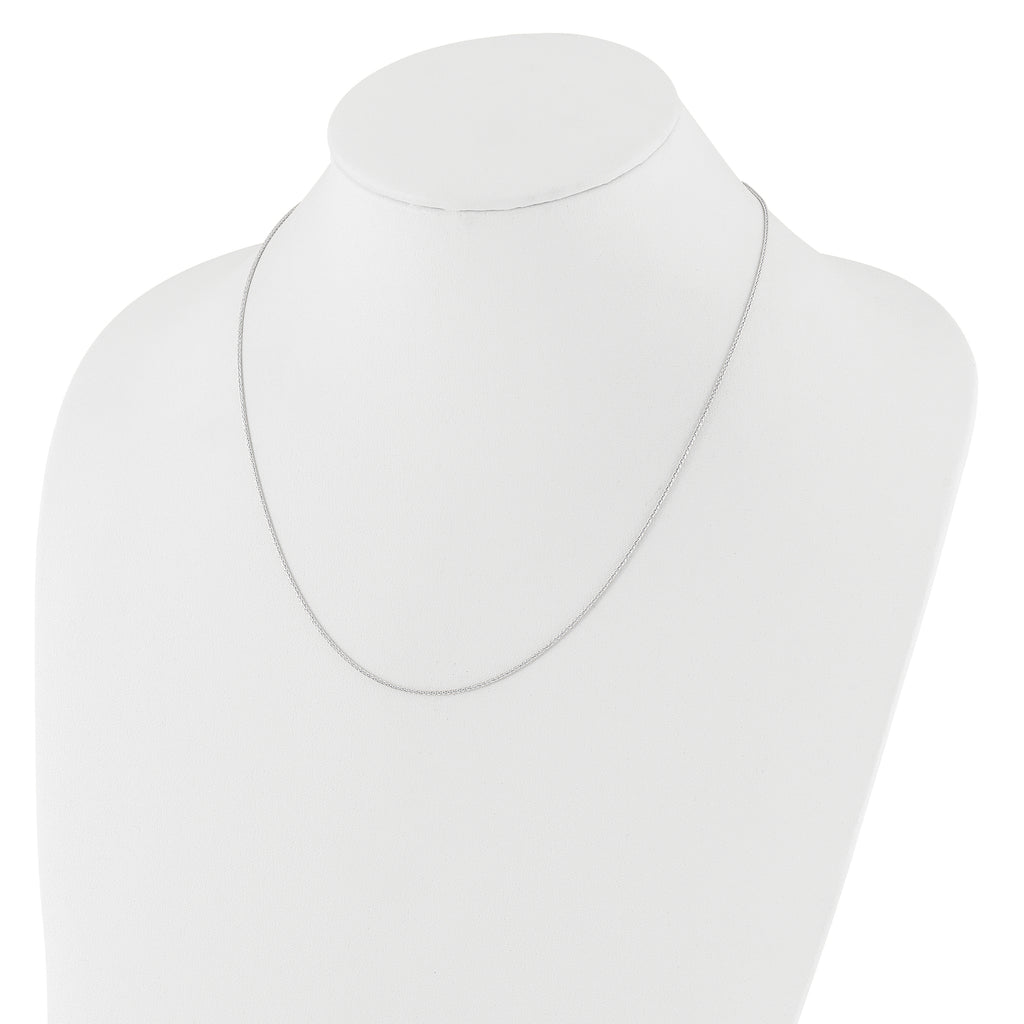 1.0mm 14K White Gold Wheat Chain - Sophia Jewelers