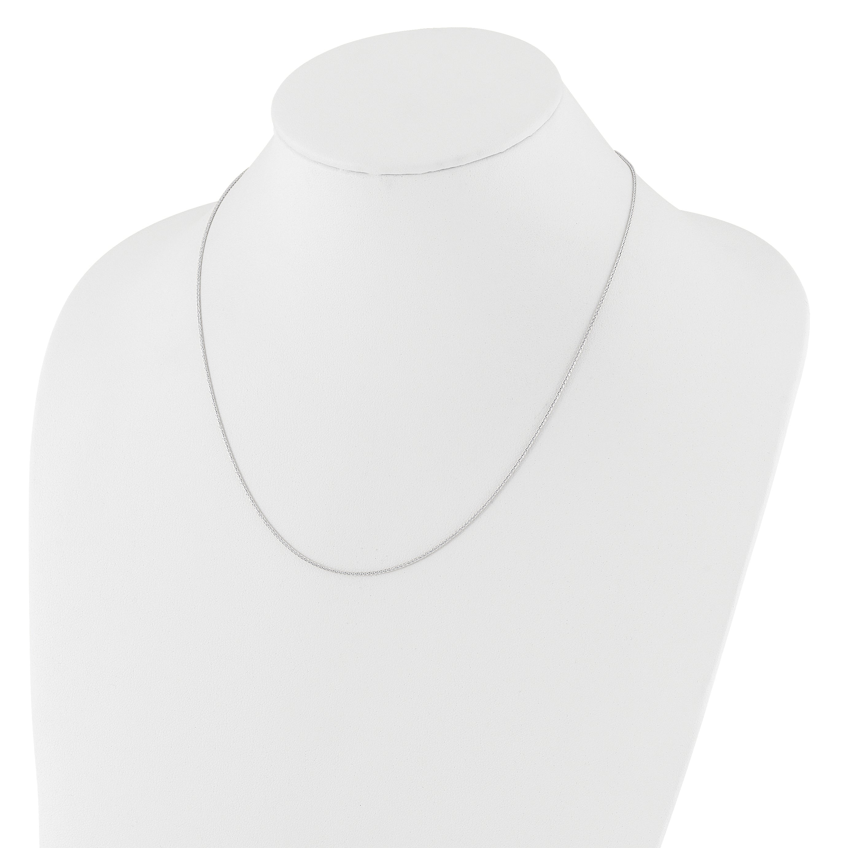 1.0mm 14K White Gold Wheat Chain - Sophia Jewelers