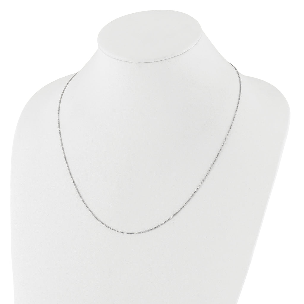 1.0mm 14K White Gold Wheat Chain - Sophia Jewelers