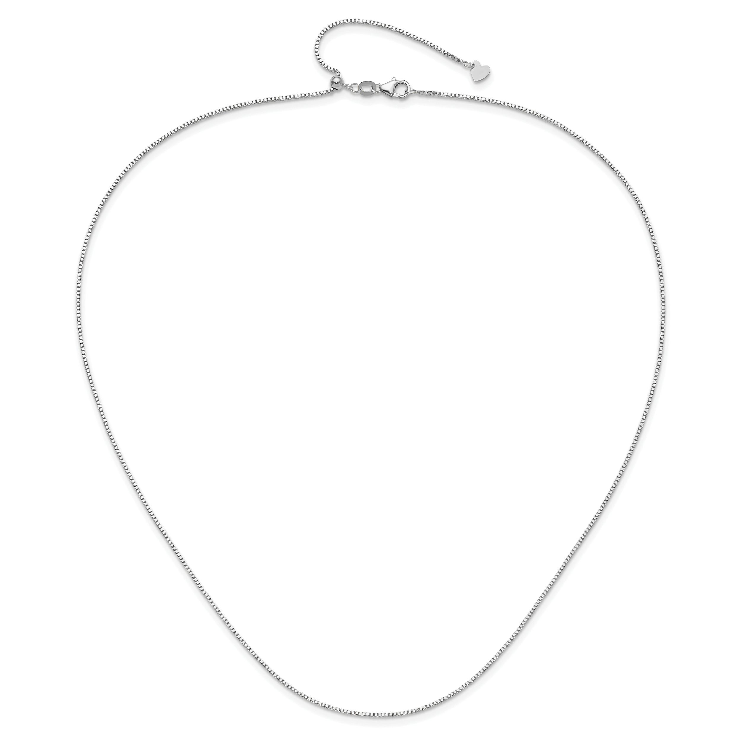0.9mm 14K White Gold Box Chain - Sophia Jewelers
