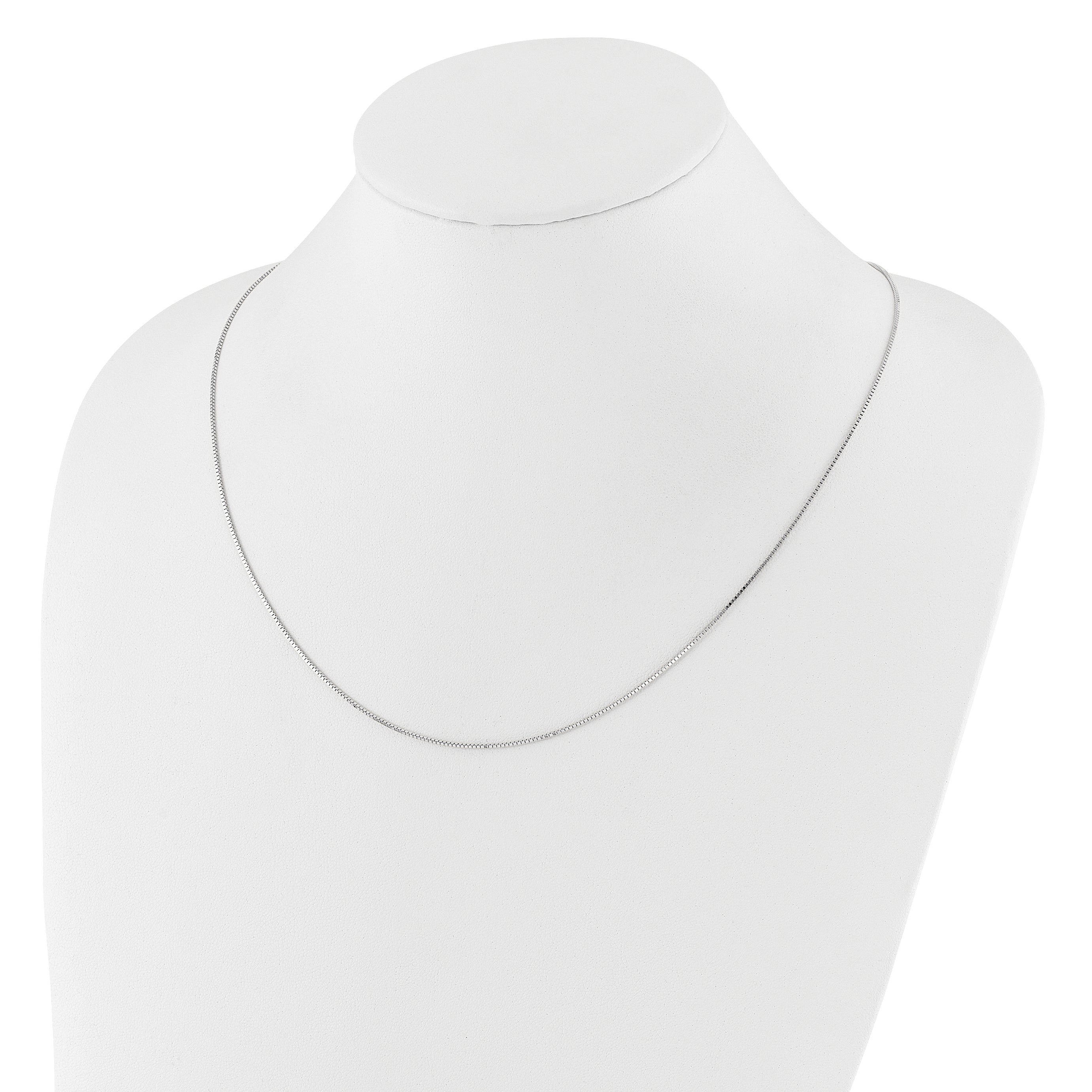 0.9mm 14K White Gold Box Chain - Sophia Jewelers