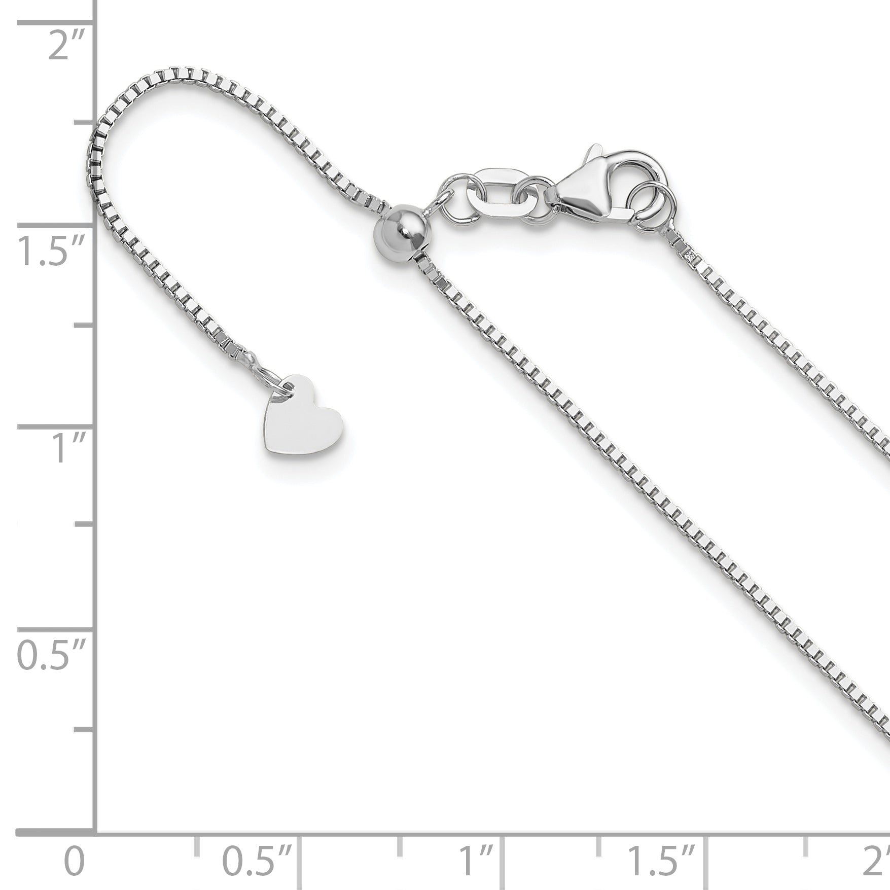 0.9mm 14K White Gold Box Chain - Sophia Jewelers