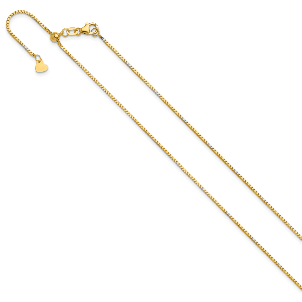 1.0mm 14K Yellow Gold Box Chain - Sophia Jewelers