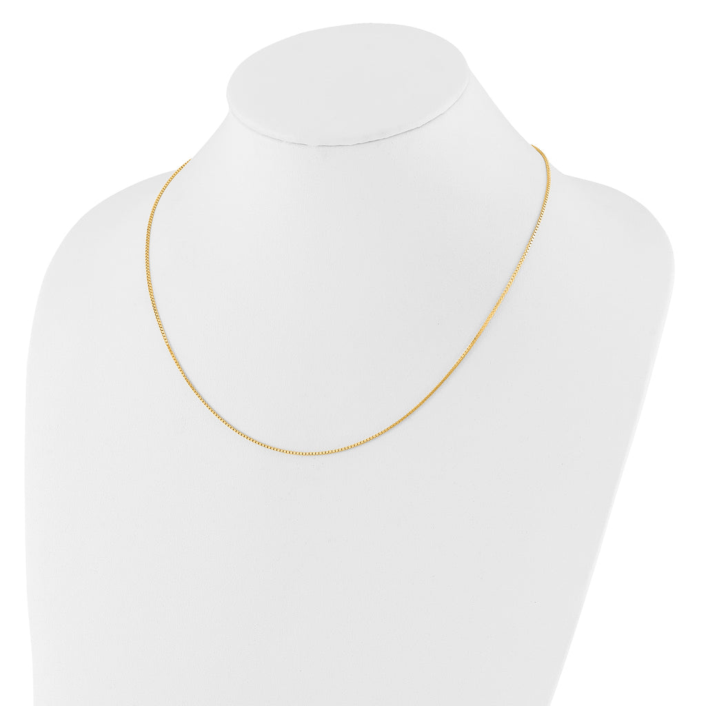 1.0mm 14K Yellow Gold Box Chain - Sophia Jewelers