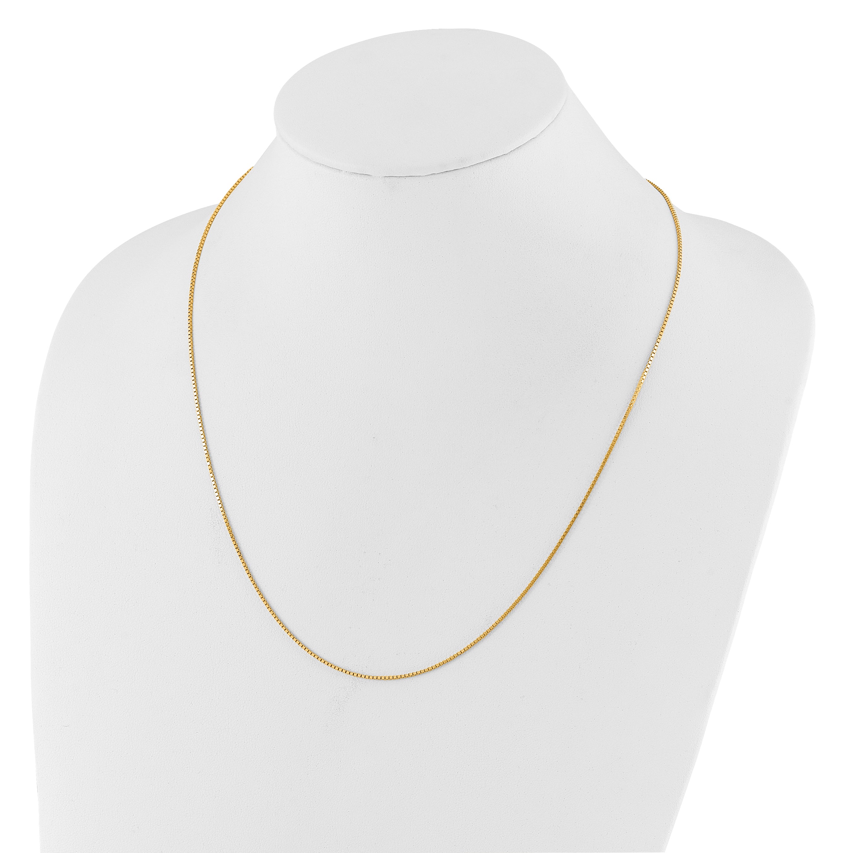 1.0mm 14K Yellow Gold Box Chain - Sophia Jewelers