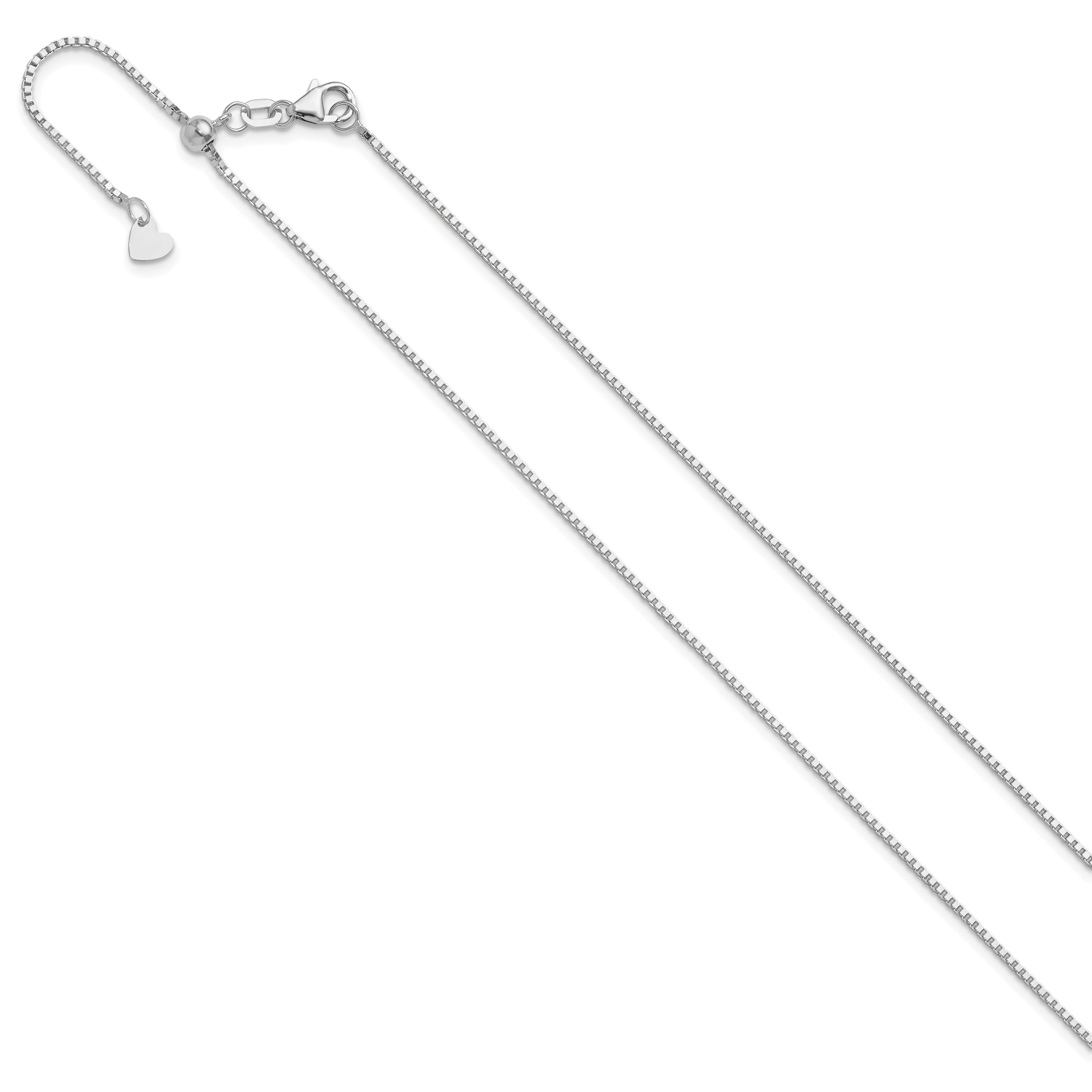 1.0mm 14K White Gold Box Chain - Sophia Jewelers
