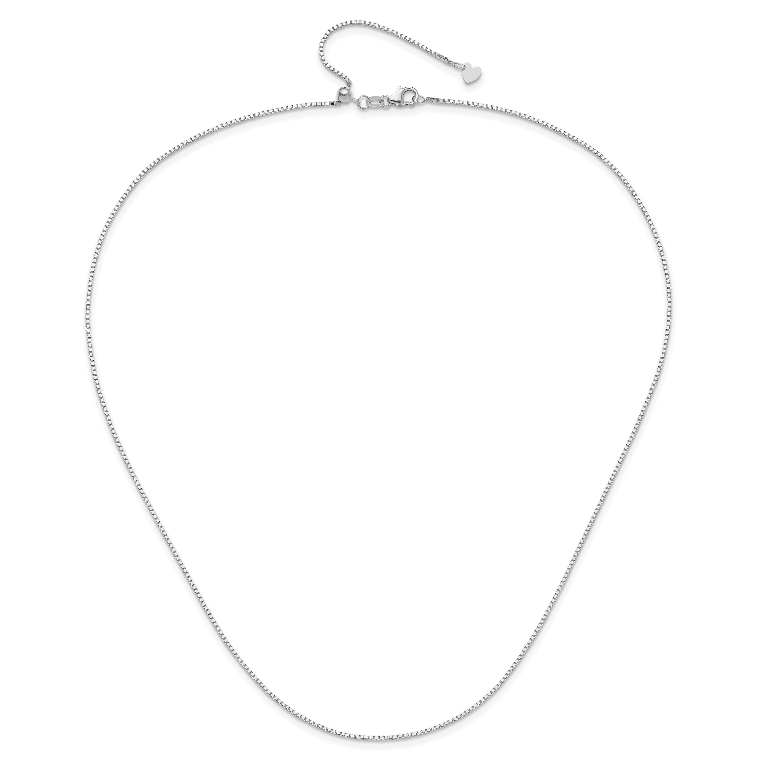 1.0mm 14K White Gold Box Chain - Sophia Jewelers