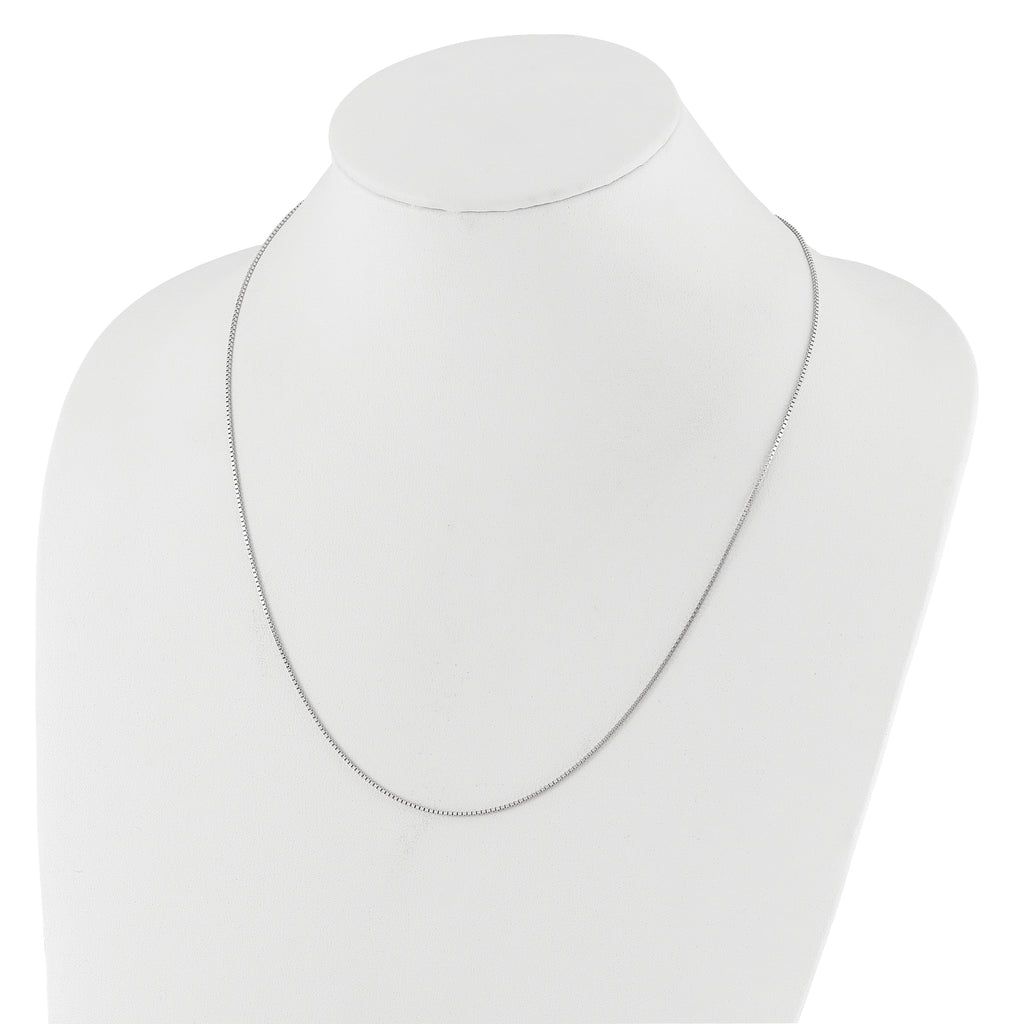1.0mm 14K White Gold Box Chain - Sophia Jewelers