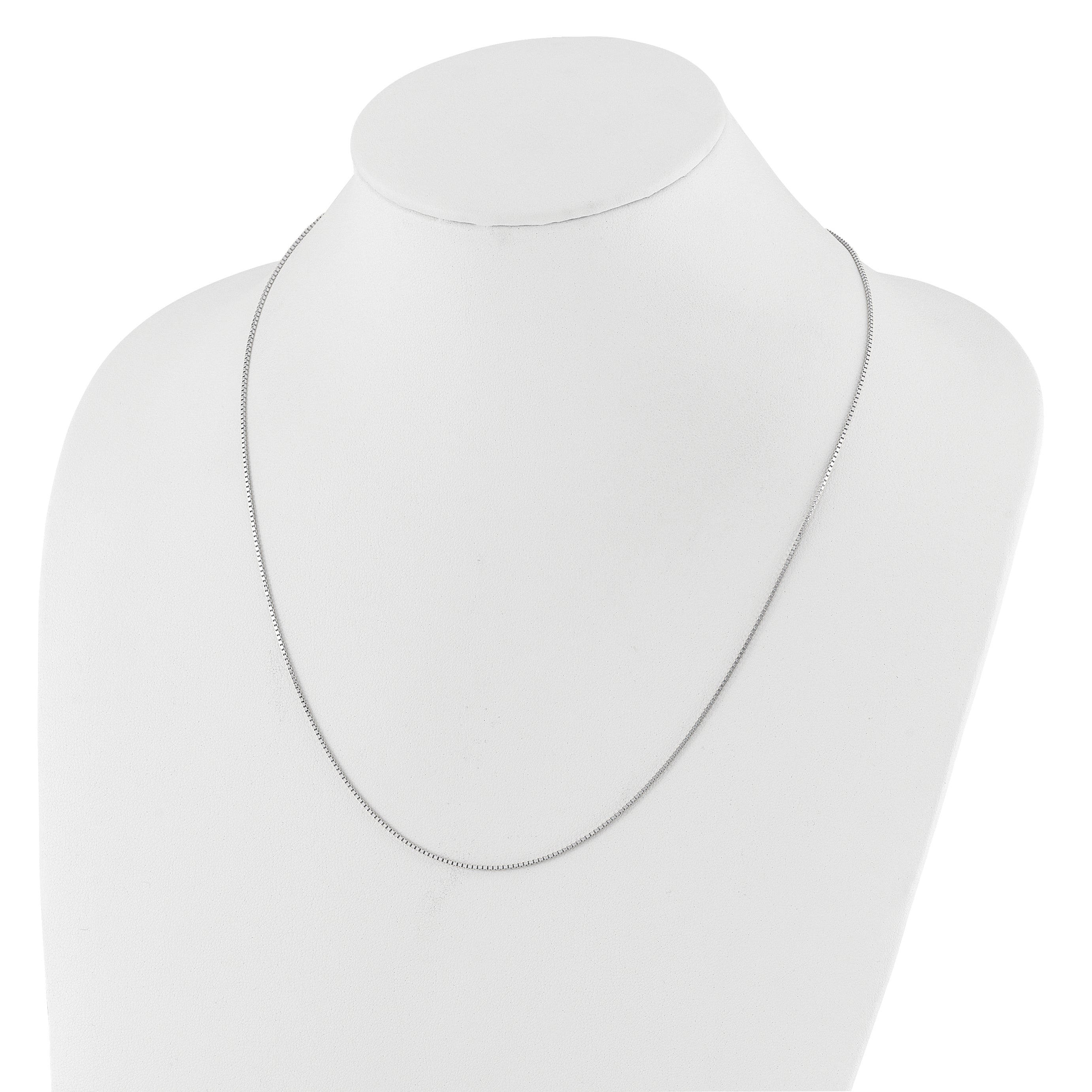 1.0mm 14K White Gold Box Chain - Sophia Jewelers