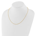 14K Adjustable 1.4mm Wheat Chain