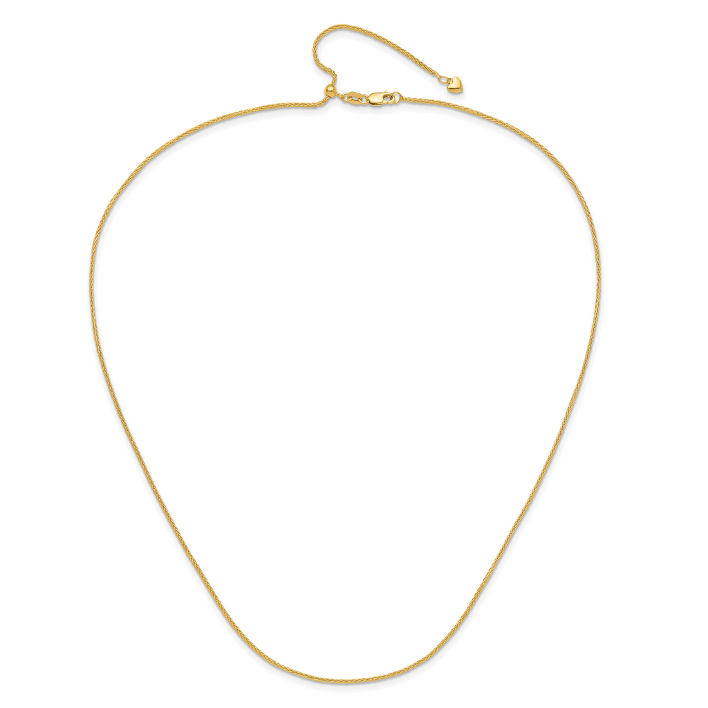 1.4mm 14K Yellow Gold Wheat Chain - Sophia Jewelers
