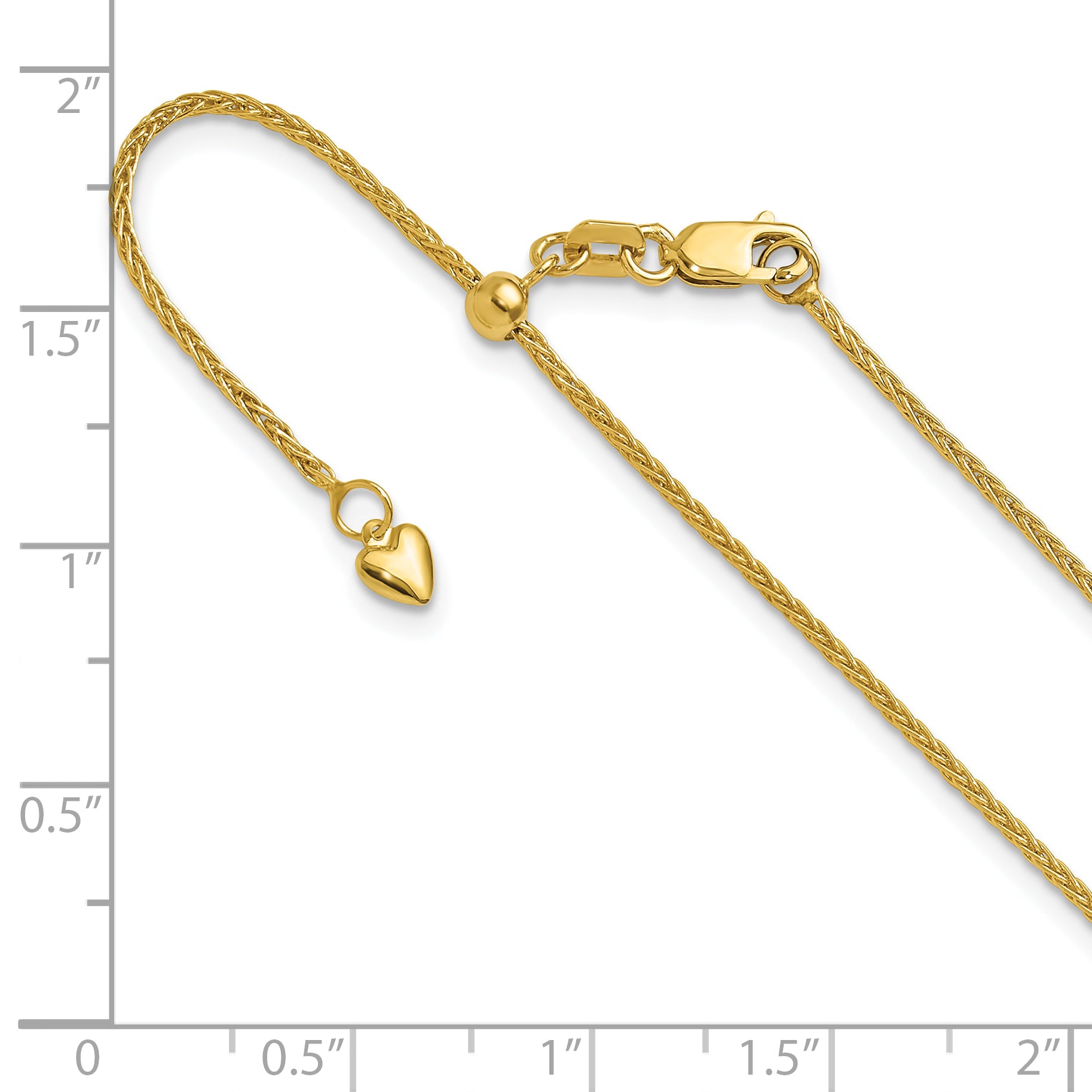 1.4mm 14K Yellow Gold Wheat Chain - Sophia Jewelers