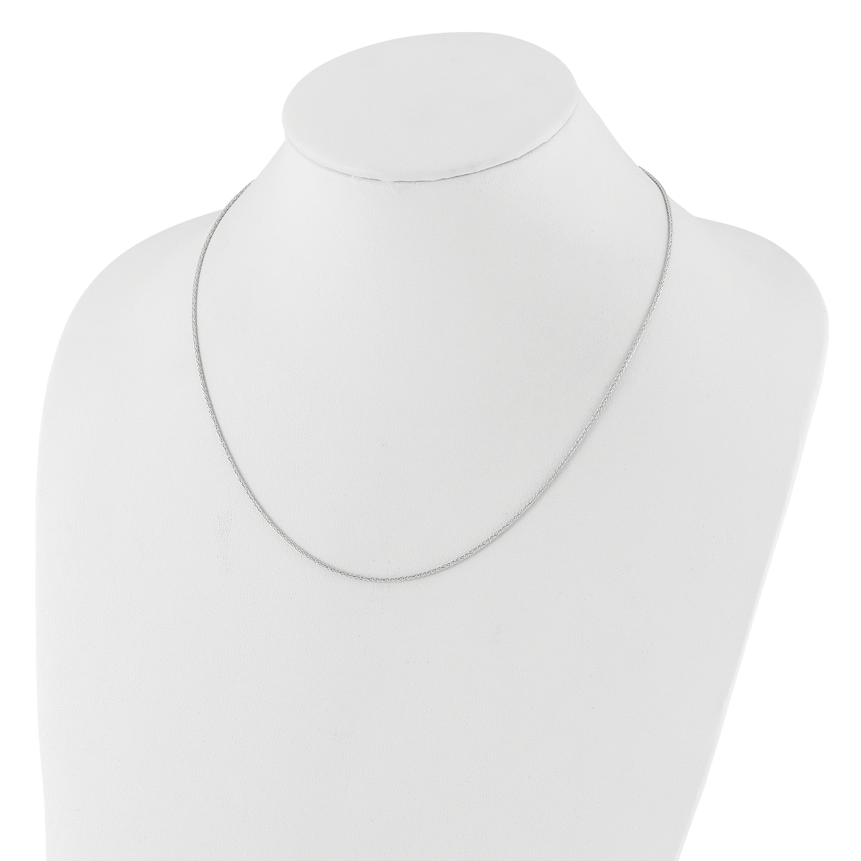 1.4mm 14K White Gold Wheat Chain Secondary image
