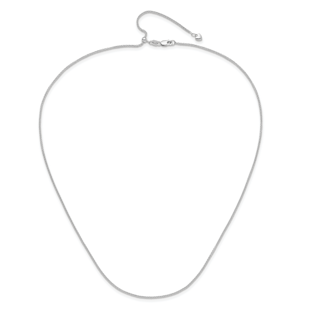 1.4mm 14K White Gold Wheat Chain - Sophia Jewelers