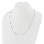 14K White Gold Adjustable 1.4mm Wheat Chain
