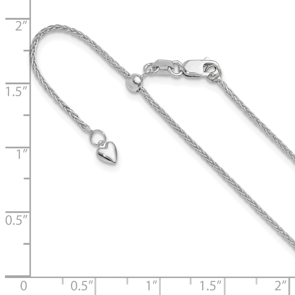 1.4mm 14K White Gold Wheat Chain - Sophia Jewelers
