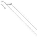 1.2mm 14K White Gold Flat Cable Chain - Sophia Jewelers