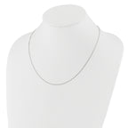 14K White Gold Adjustable 1.2mm Flat Cable Chain