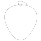 1.2mm 14K White Gold Flat Cable Chain - Sophia Jewelers