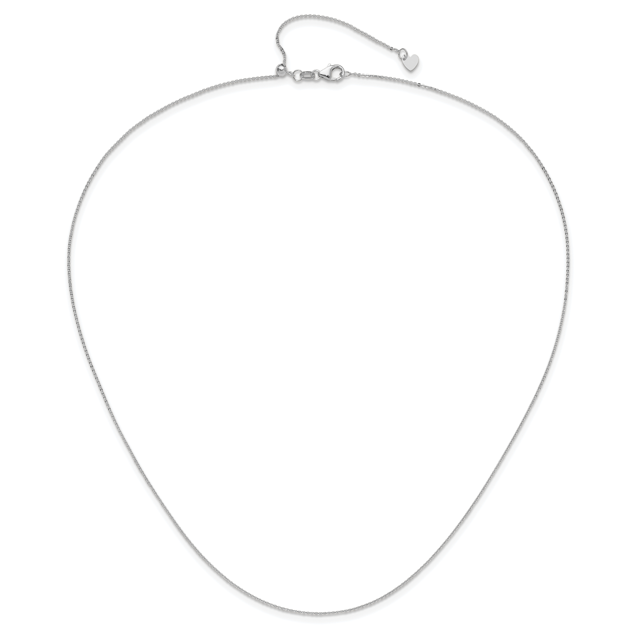 1.2mm 14K White Gold Flat Cable Chain - Sophia Jewelers