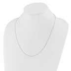 14K White Gold Adjustable 1.2mm Flat Cable Chain