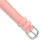 Lizard Leather Watch Band in Rose with Silver-Tone Buckle, 20mm - Sophia Jewelers