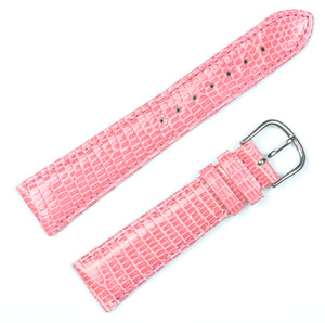 Lizard Leather Watch Band in Silver-Tone, 18mm - Sophia Jewelers