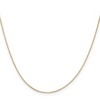 0.5mm 14K Yellow Gold Baby Box Chain - Sophia Jewelers