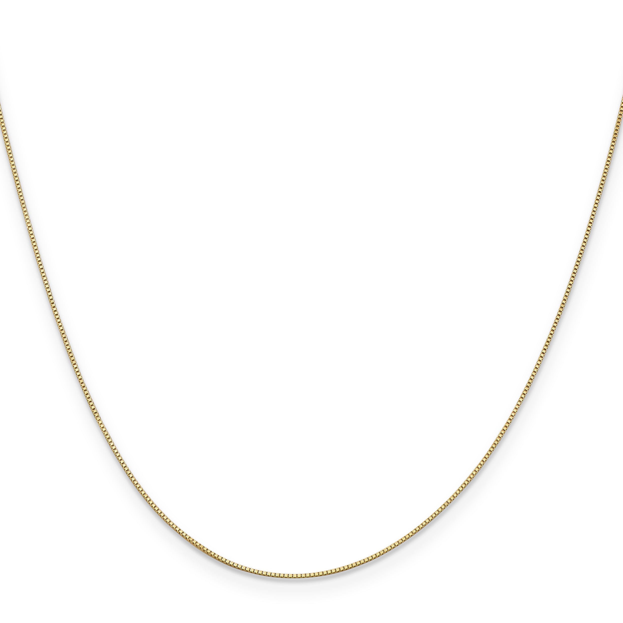 0.5mm 14K Yellow Gold Baby Box Chain - Sophia Jewelers