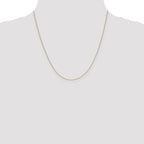 14K .5mm Baby Box with Lobster Clasp Chain